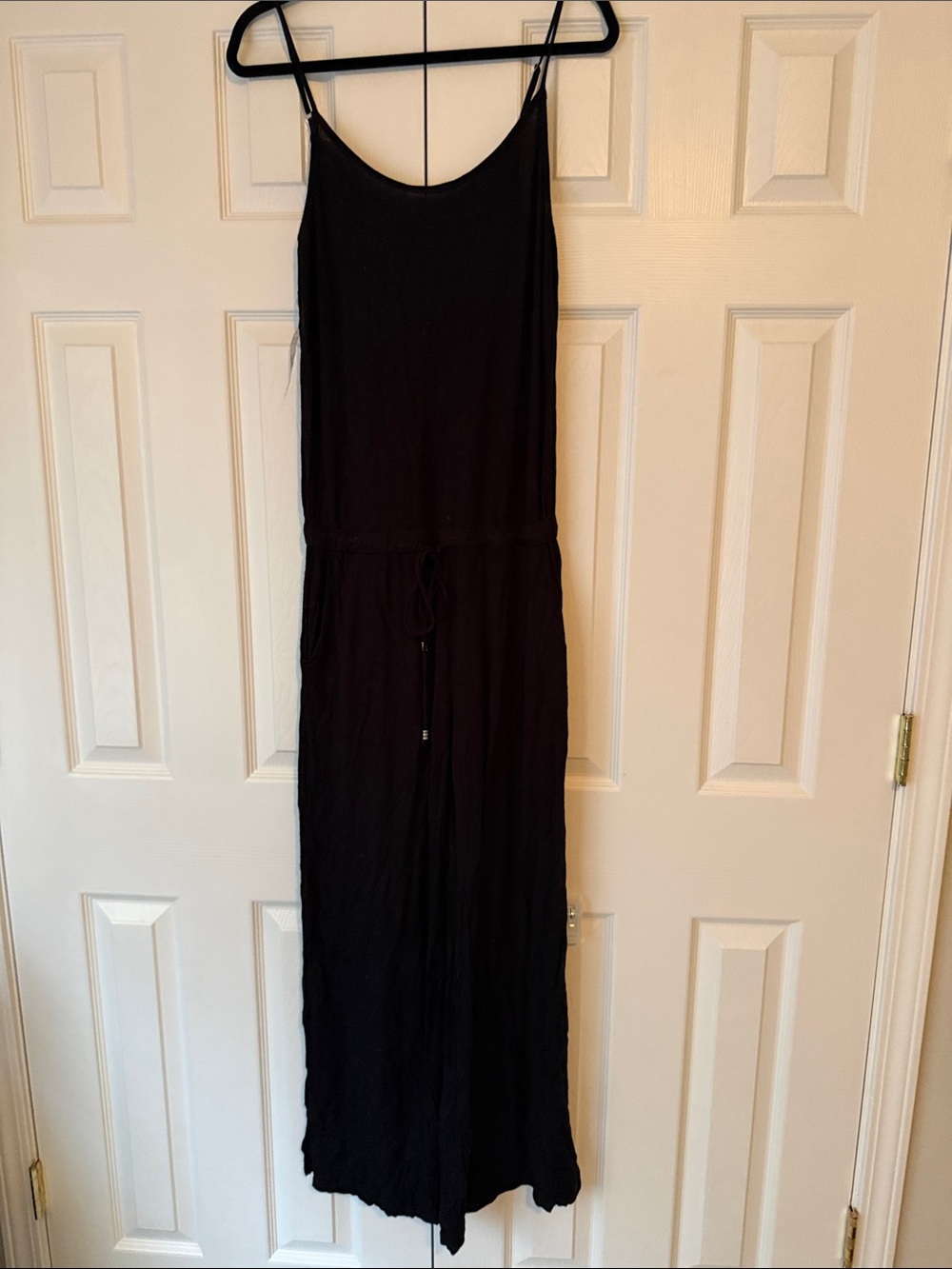 Black Women's Spaghtti Strap Flared Jumpsuit